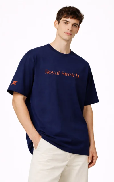 Navy Blue  Bow Yantra Tee [over sized]